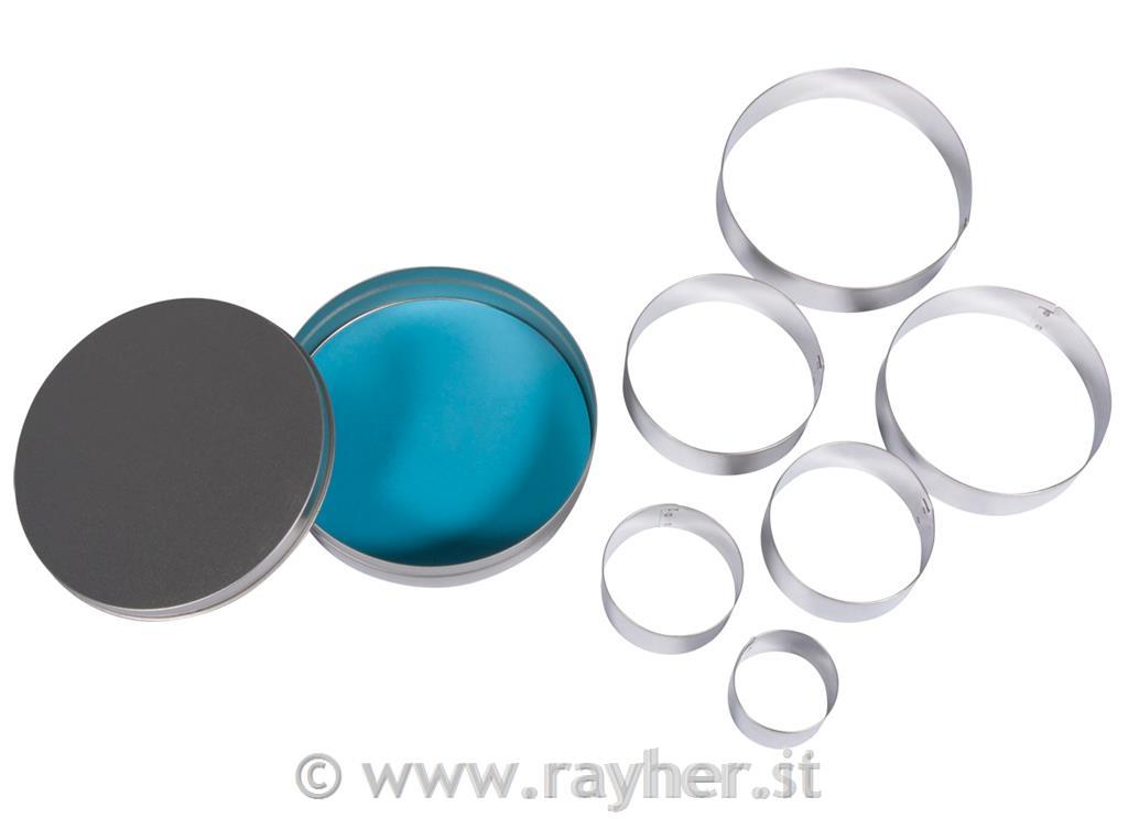 Formine cerchio p. deco, 3-8 cm, set 6pz