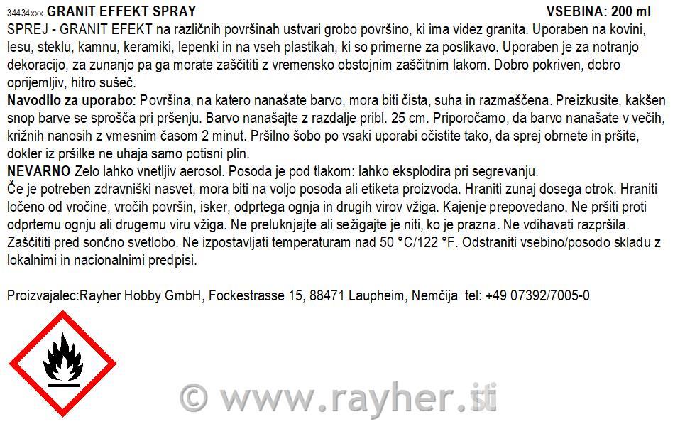 Sprej Granit Efekt, kamnito siv, 200ml