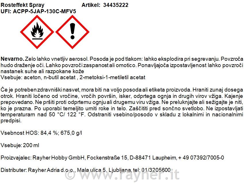 Rust effect spray, rust, box 200ml