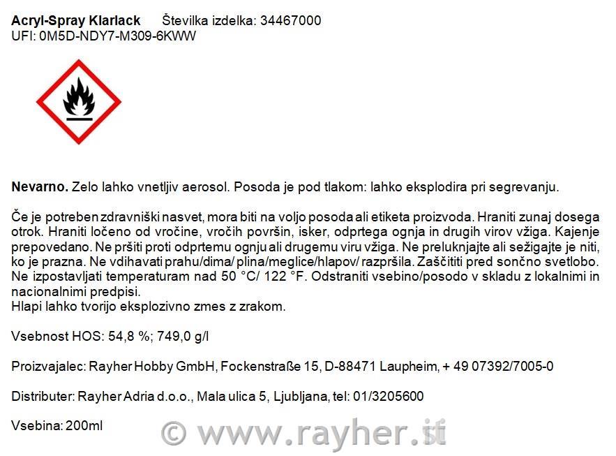 Spray Varnish Gloss 200 ml