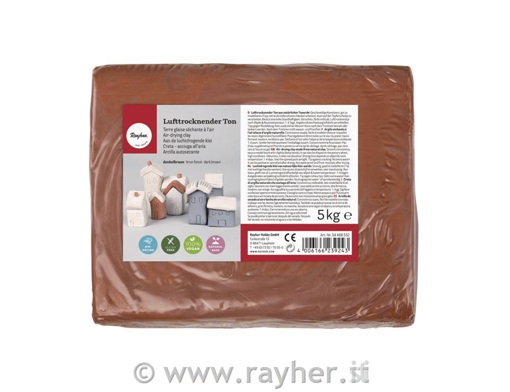 Pasta modellabile, 5kg, terracotta, indu