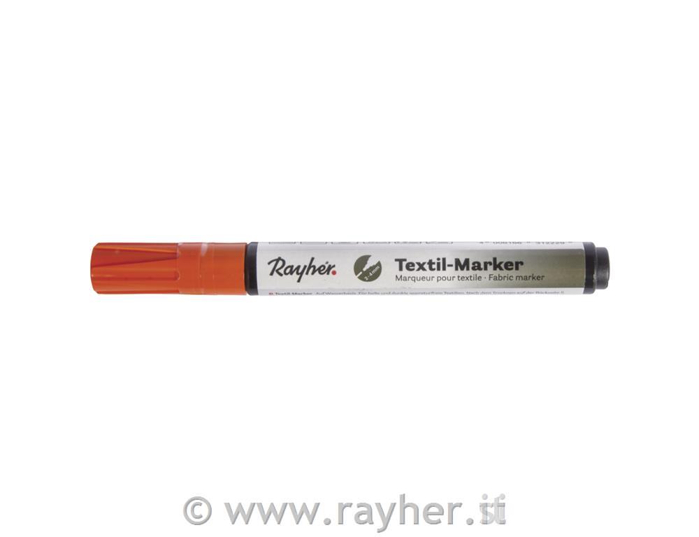 Marker coprente per tessutipunta tonda 2-4mm, con valvolaarancio