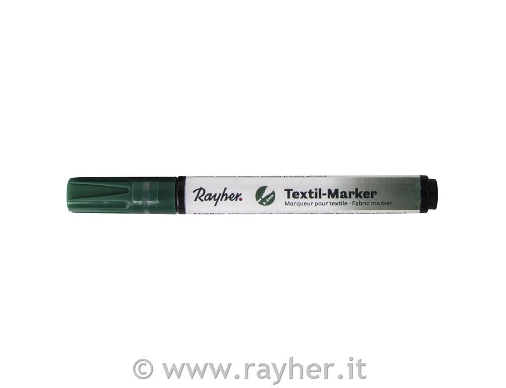 Marker coprente per tessutipunta tonda 2-4mm, con valvolaverde foglio