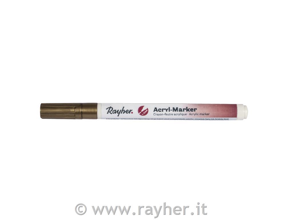 Marker acrilicopunta tonda 1-2mm, con valvolaoro