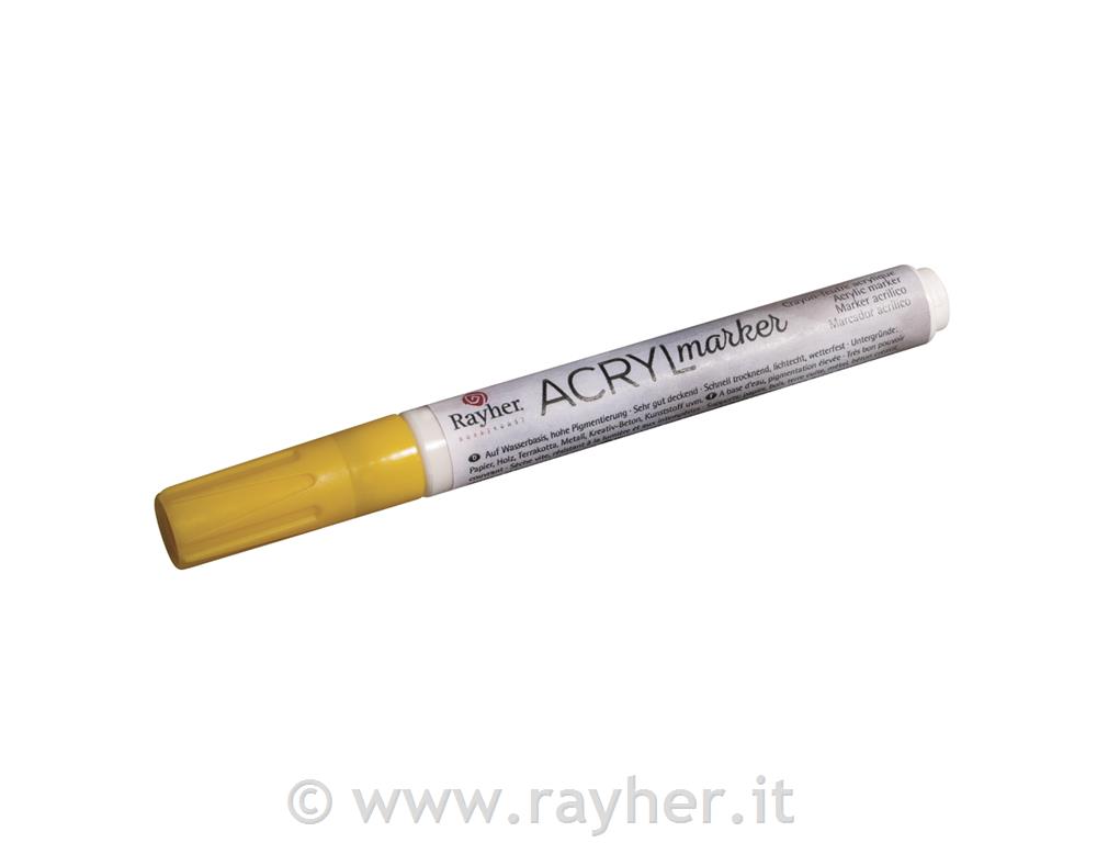 Flomaster akrilni, rumen, 2-4 mm