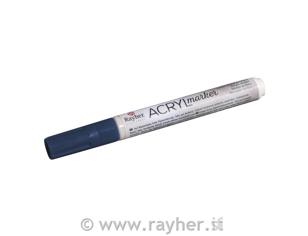 Marker acrilicopunta tonda 2-4mm, con valvolablu royal