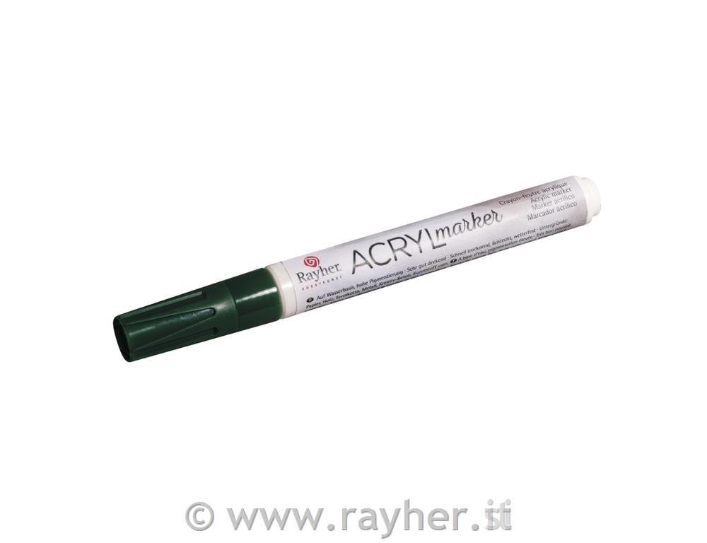 Flomaster akrilni, tem.zelen, 2-4 mm