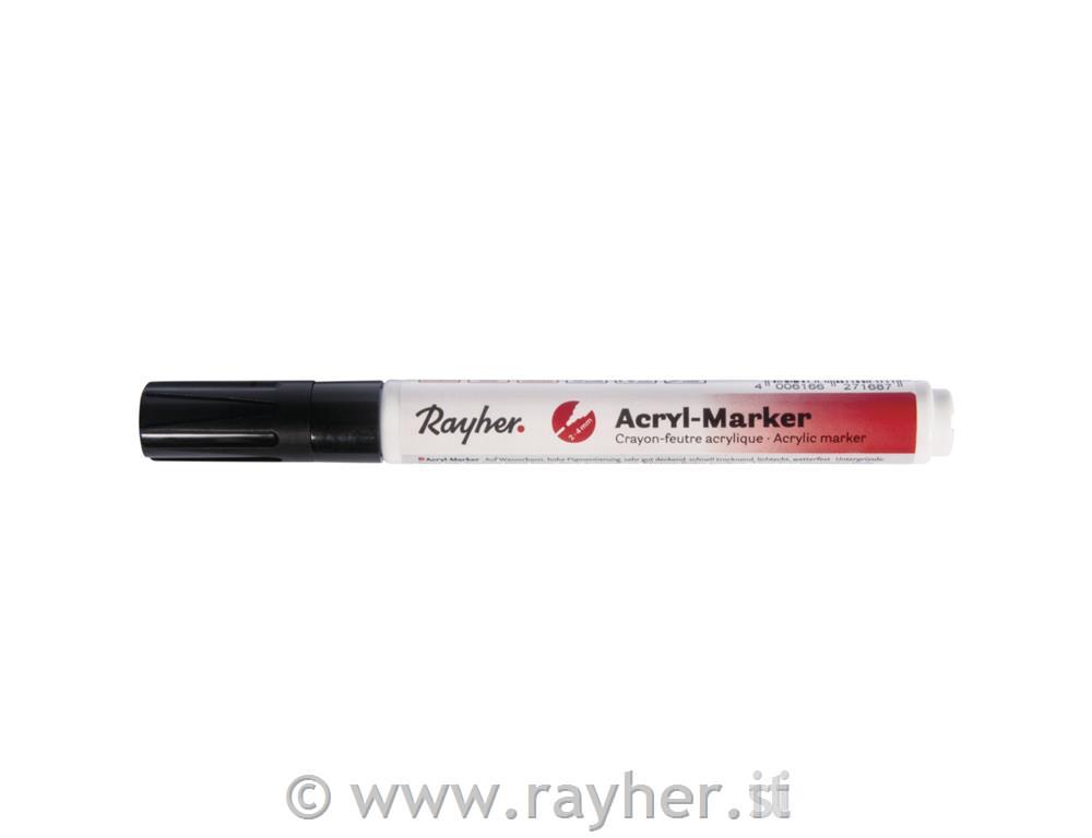 Marker acrilicopunta tonda 2-4mm, con valvolanero