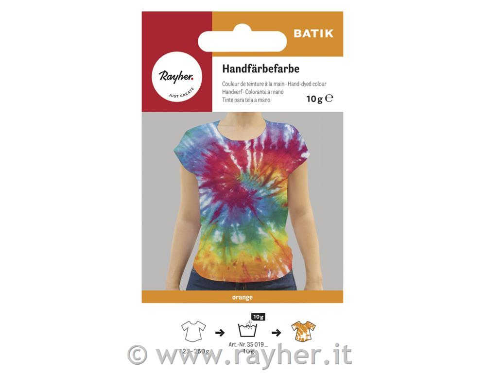Colore per tessuti, lavaggio a manoarancia