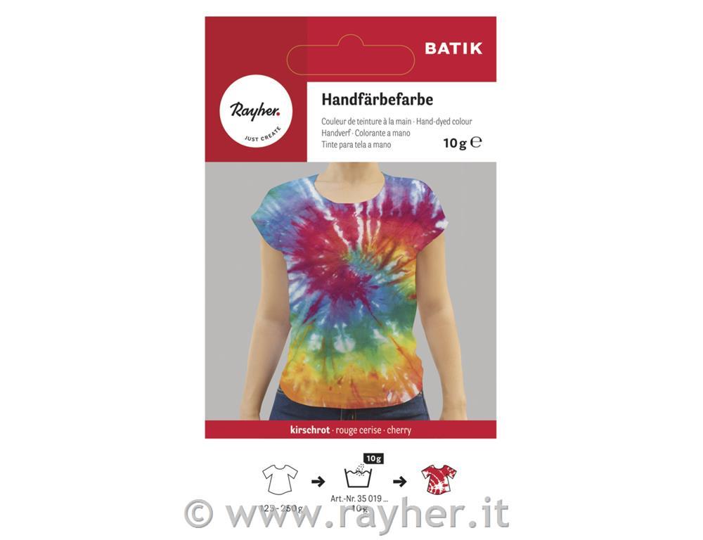 Barva za ročno barvanje tekstila, češnjevo rdeča