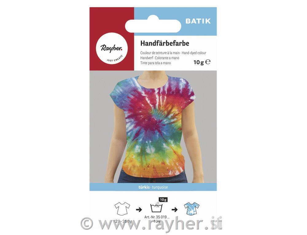 Barva za ročno barvanje tekstila, turkizna