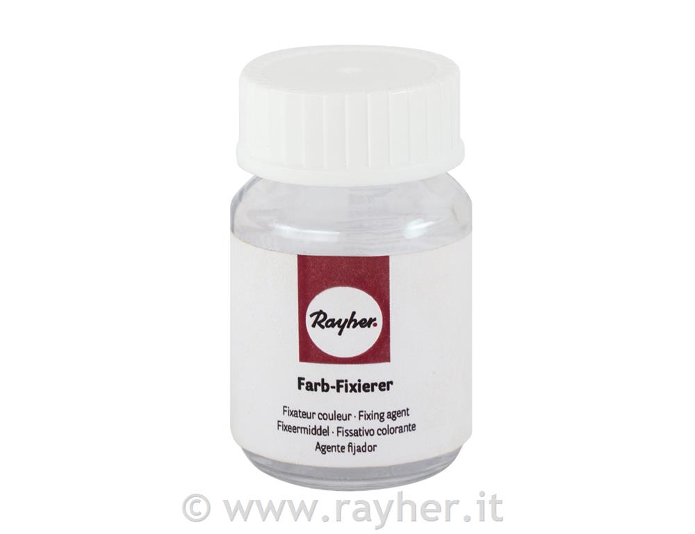 Fissativo p. batik-colorante a mano, inbottiglietta vetro, bus.blis. 25ml