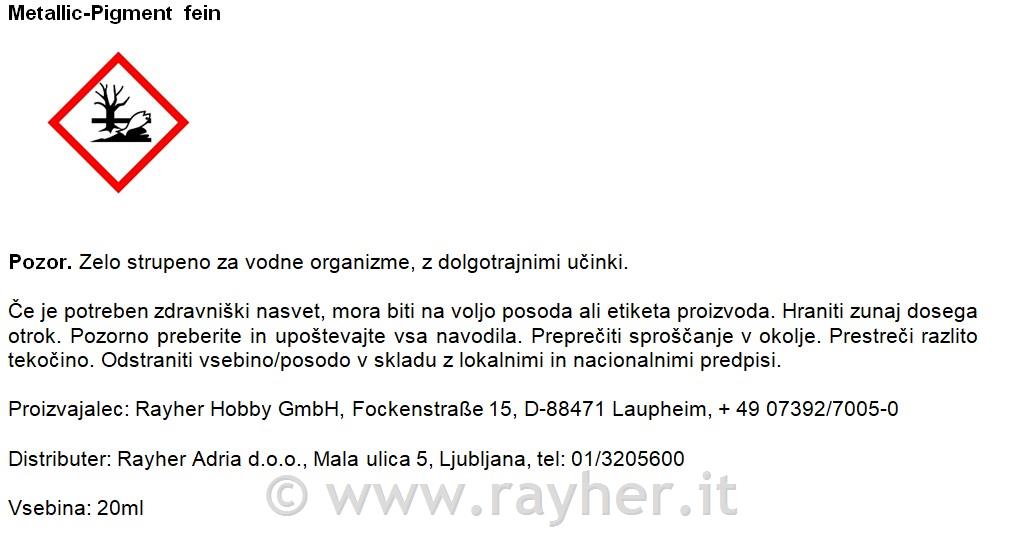 Pigment Metallic fine, srebrn, 20ml