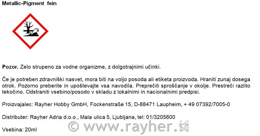 Pigment Metallic fine, zlat, 20ml