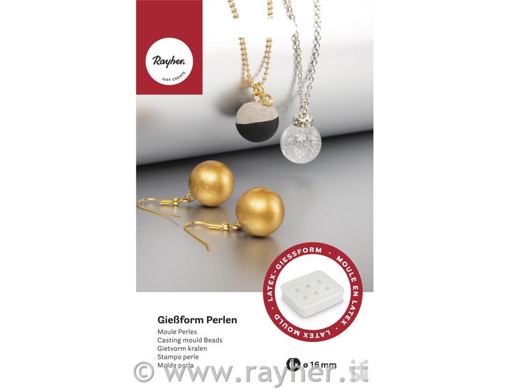 Silikonski kalup Perle, 6 perl: 16 mm