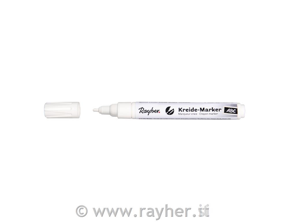 Crayon marker, white, Round tip, 1-2mm