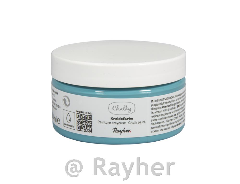 Colore a gesso Chalky 100 ml; Verde bluastro / Ottanio