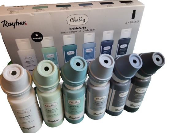 Kredne barve Chalky set 6x60 ml, modri set