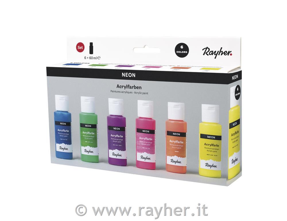Colori acrilici, Neon, set 6