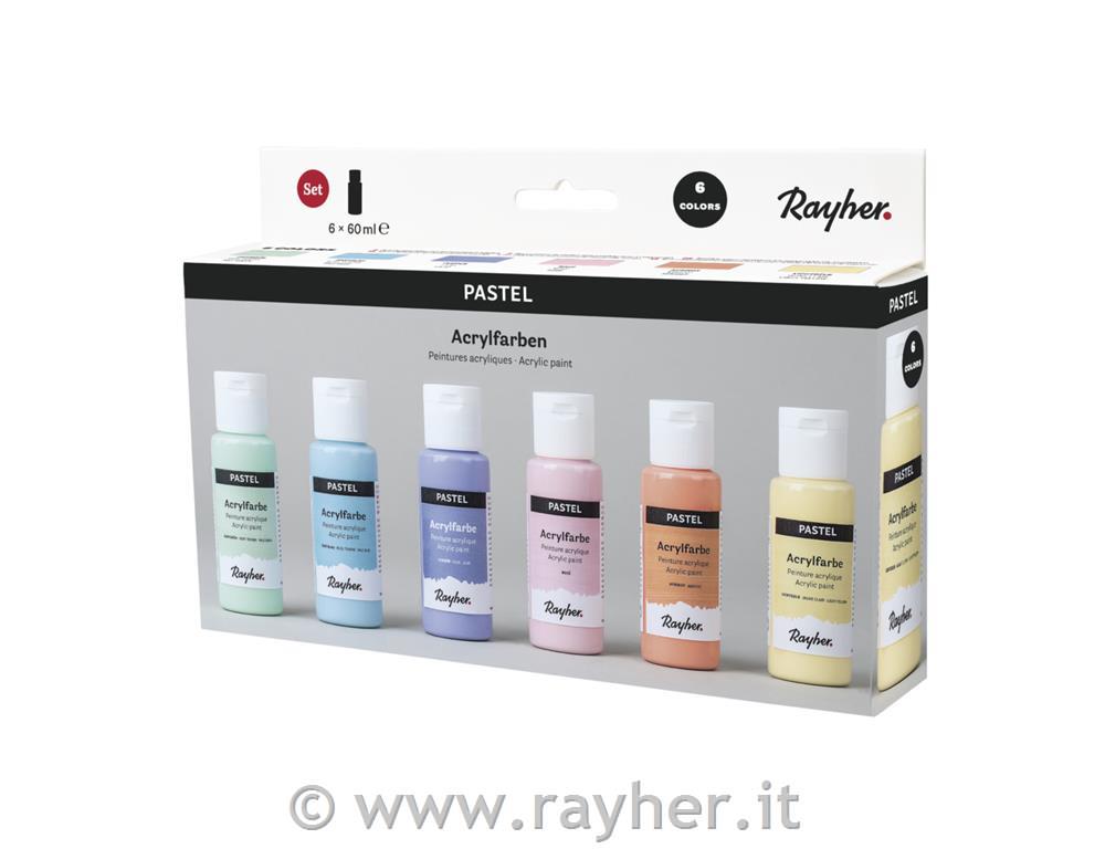 Akrilne barve, Pastel, set 6