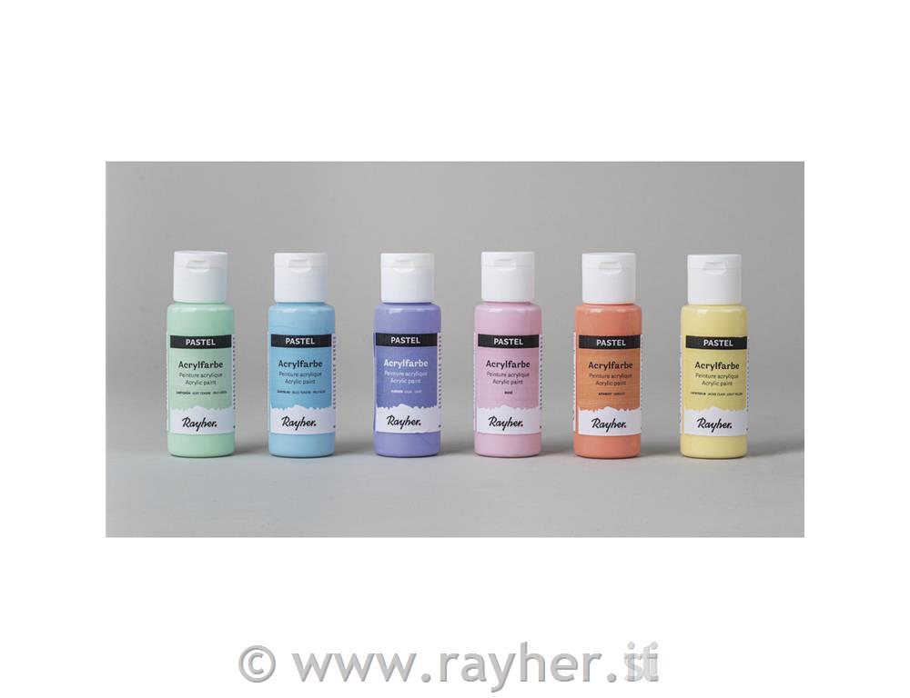 Akrilne barve, Pastel, set 6