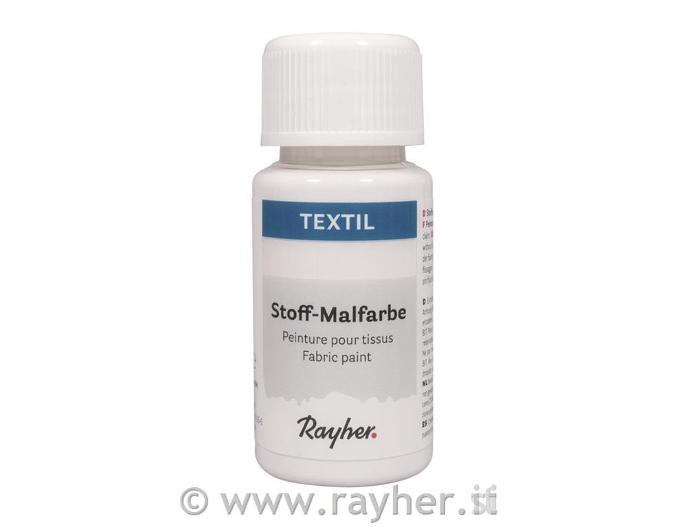 Barva za tekstil, bela, 50ml