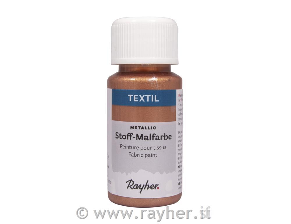 Barva za tekstil kovinska, bakrena, 50ml