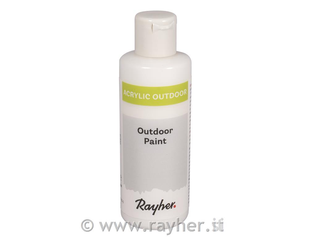 Outdoor Paint, acrylic paint, white, bottle 80ml