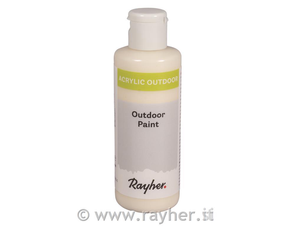Outdoor Paint, acrylic paint, ivory, bottle 80ml