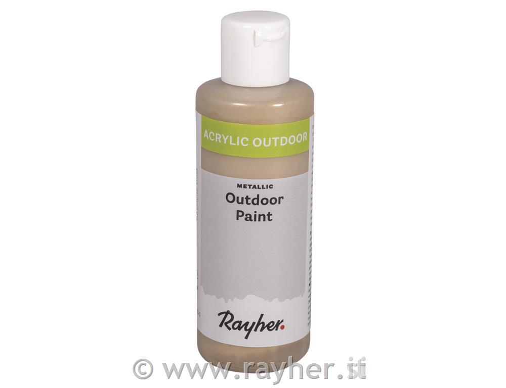 Outdoor Paint, acrylic, metallic, cashmere gold, bottle 80ml