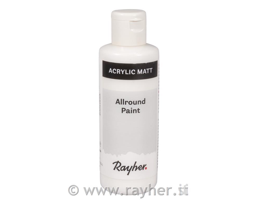 Allround Paint, acrylic, snowwhite, bottle 80ml