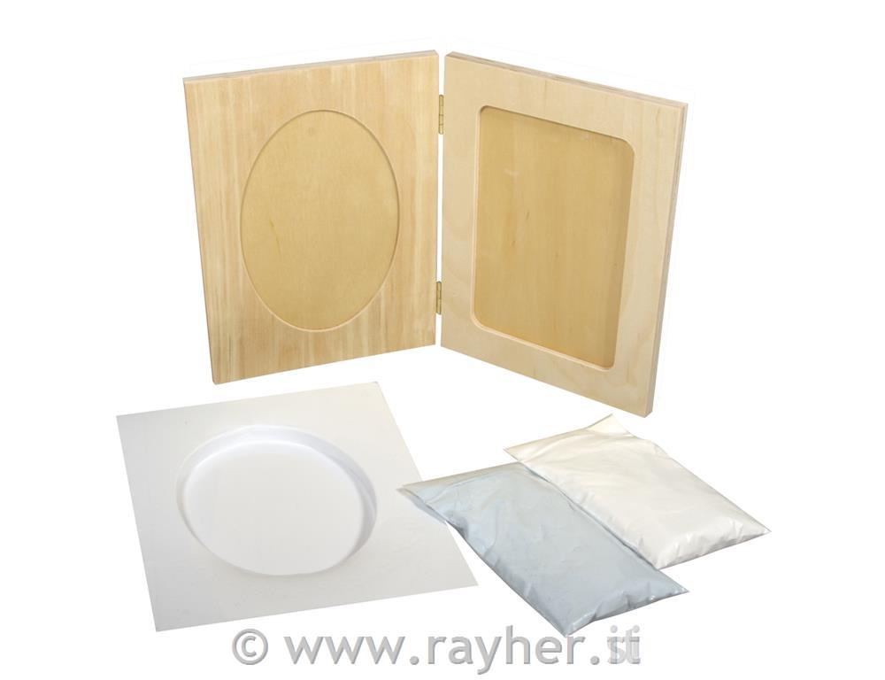 Set za dojenčka, okvir 30x20cm, izrez: 2 x 10x15cm