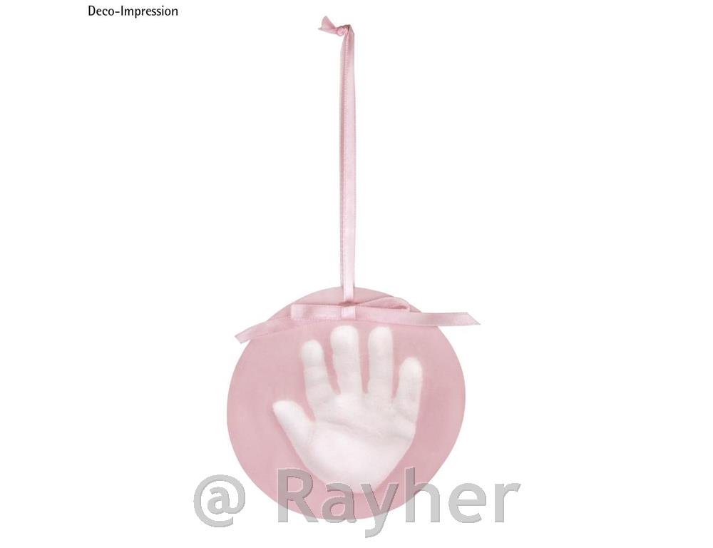 Set per bebe, impronta di mano e piedino
