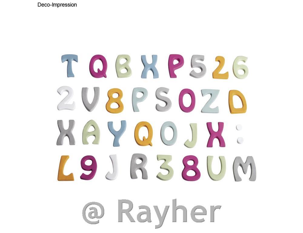 Stampo: lettere/cifre37 motivi, ca 2-3cm