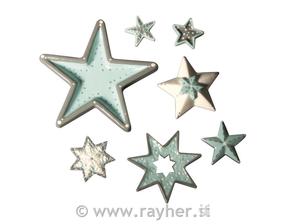 Stampo: stelle7 motivi, ca. 3-13cm, mis: 23,2x18,3cm