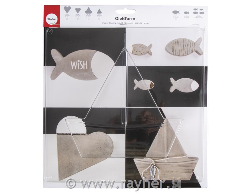 Stampo: barca a vela, 28 x 26,5 cm