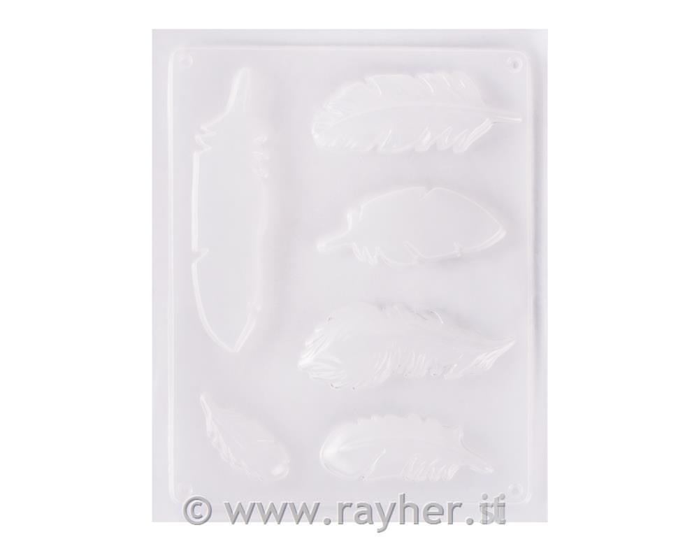 Kalup perje 6 motivov 6-14 cm