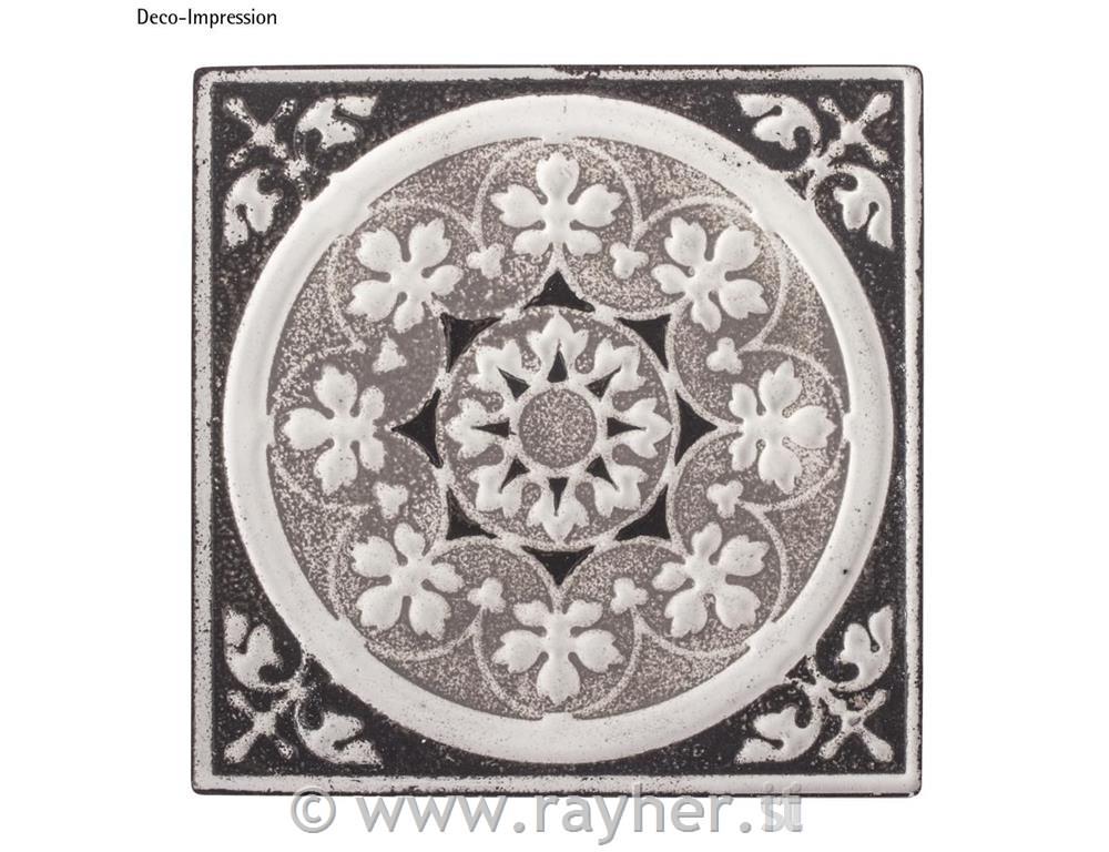 Relief casting plate Mandala, 11x11cm, tab-bag 1pc