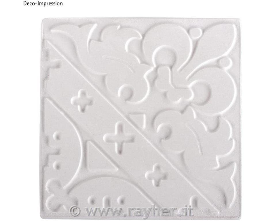 Relief casting plate Ornament, 11x11cm,tab-bag 1pc