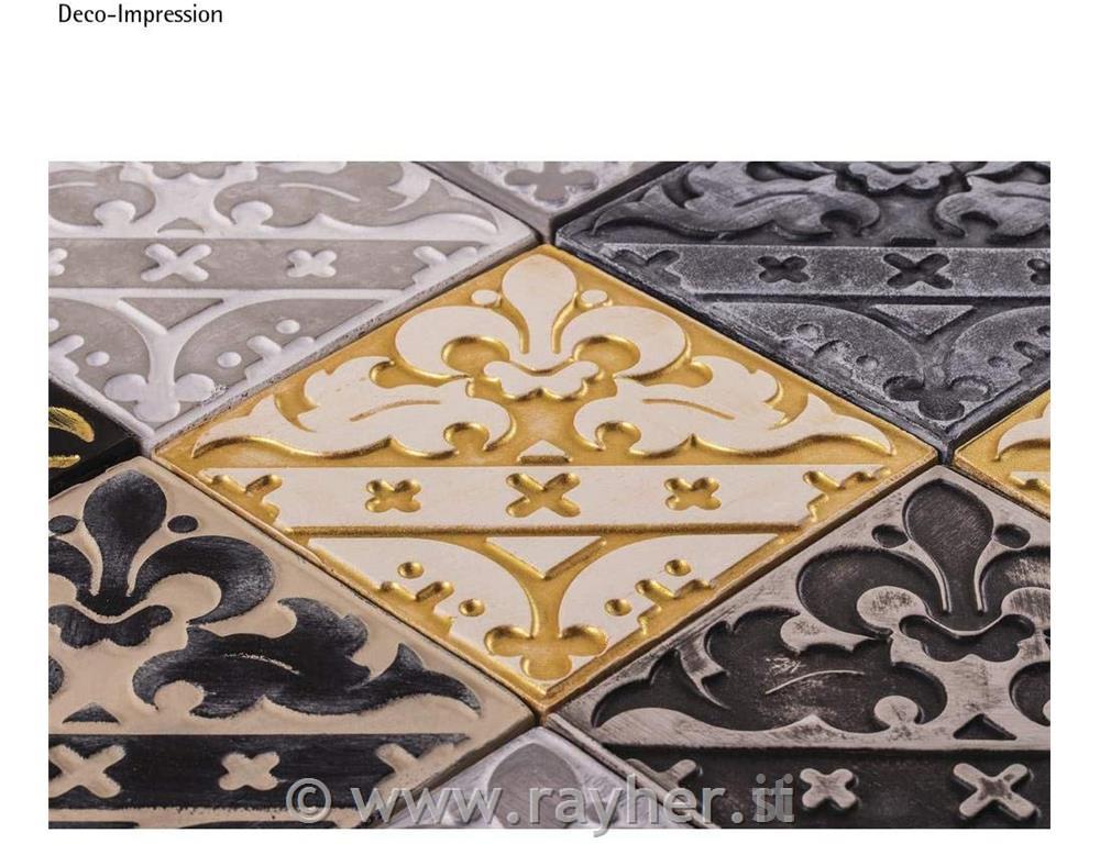 Relief casting plate Ornament, 11x11cm,tab-bag 1pc