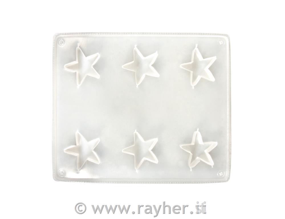 Stampo: stelle, 3,6cm o, 6 stelle, bus.blis. 1pz