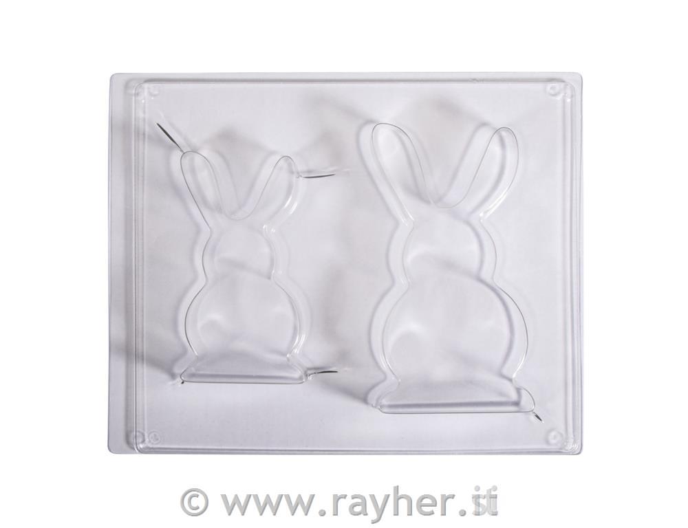 Stampo: famiglia di conigli, 8x14,5x3cm/6,5x11,7x3cm