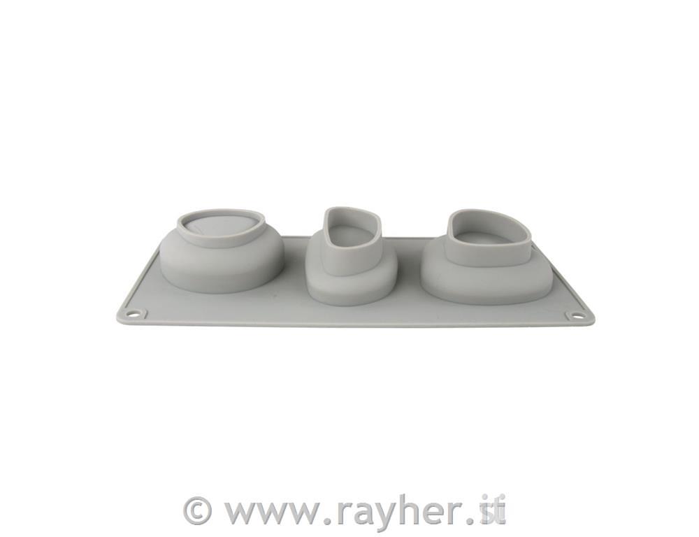 Silicone casting mould Stones, big14.5x26x3.5cm, 3 moulds, box 1pc