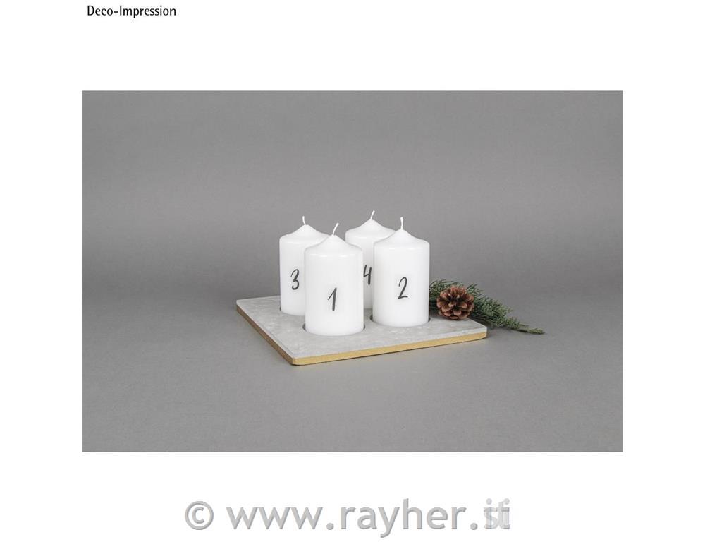 Kalup: Pladenj (za sveče), 25x25x2cm