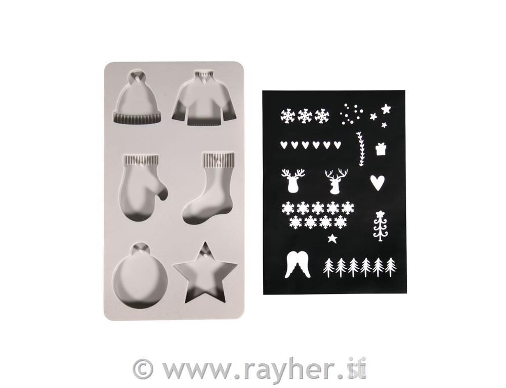 Silicone casting Xmas&Stencil