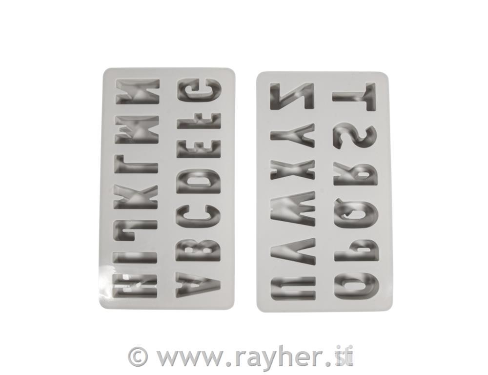 Stampo in silicone, Alfabeto, set 2