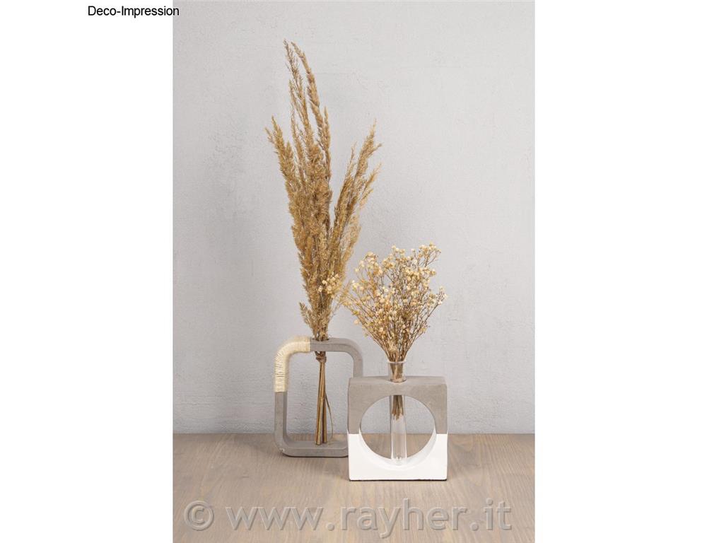 Silicone mould Vase, square with circle,11x3.7x11cm, f. test tube and candle