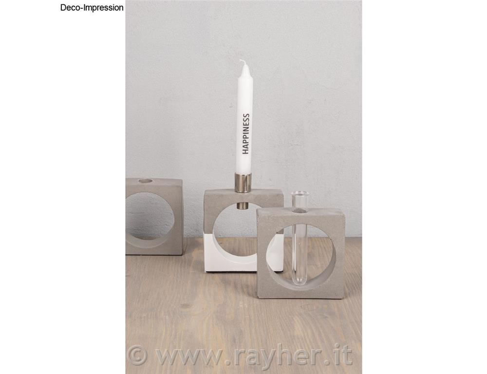 Silicone mould Vase, square with circle,11x3.7x11cm, f. test tube and candle