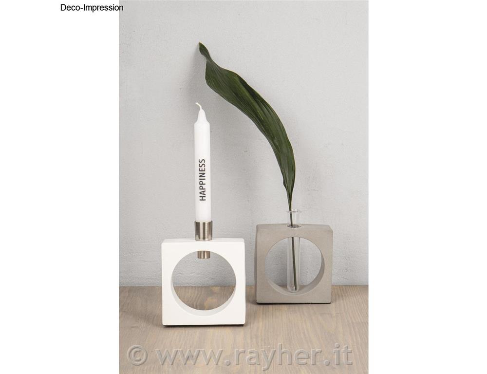 Silicone mould Vase, square with circle,11x3.7x11cm, f. test tube and candle