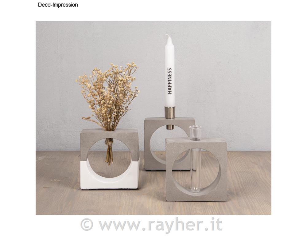 Silicone mould Vase, square with circle,11x3.7x11cm, f. test tube and candle